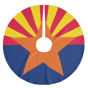 Graphic of a Dynamic Arizona State Flag Polyester Weihnachtsbaumdecke