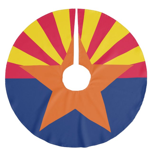 Graphic of a Dynamic Arizona State Flag Polyester Weihnachtsbaumdecke (Vorderseite)