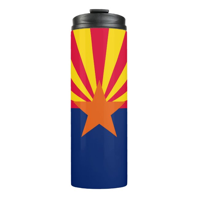 Graphic of a Dynamic Arizona State Flag Thermosbecher (Vorderseite)