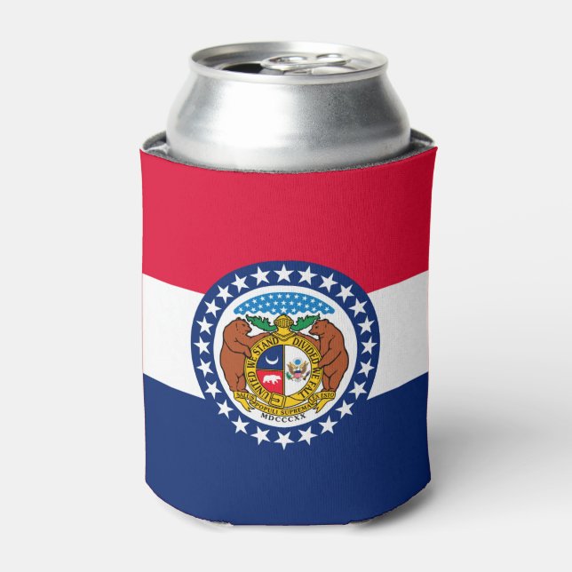 Graphic of a Dynamic Missouri State Flag Dosenkühler (Kanne Vorderseite)