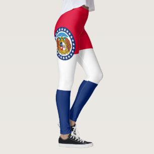 Graphic of a Dynamic Missouri State Flag Leggings