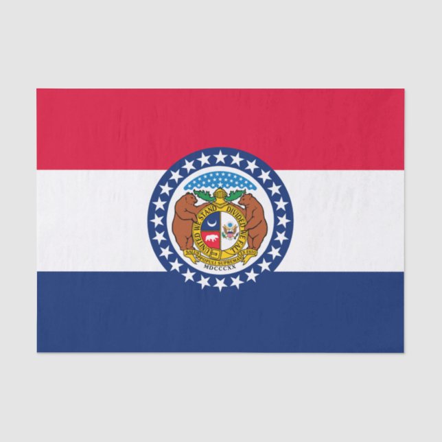 Graphic of a Dynamic Missouri State Flag Seidenpapier (Vorderseite)