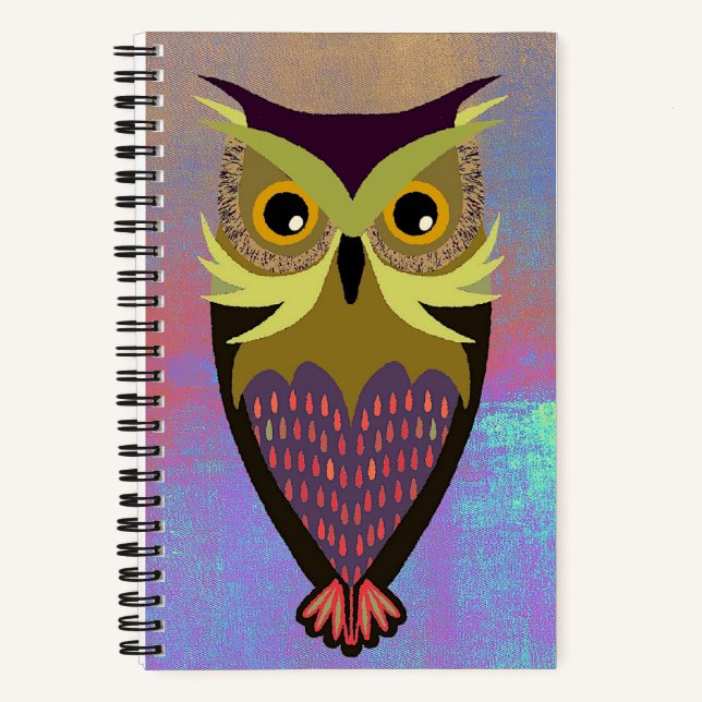 Graphic Owl Sketch Journal Notizbuch (Vorderseite)