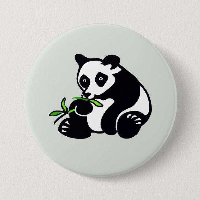 Graphic PANDA Bear- Animal Lover - Wildlife- Green Button (Vorderseite)