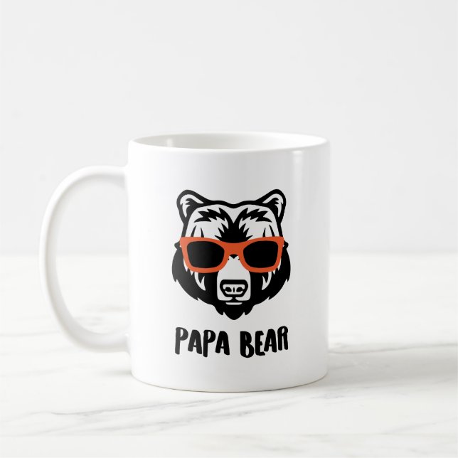 Graphic Papa Bear Personalisiert Kaffeetasse (Links)