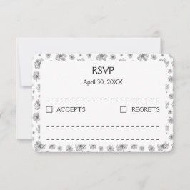 Graphic peonies. RSVP karte