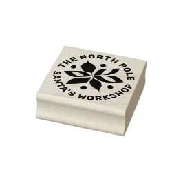 Graphic Poinsettia Gummistempel