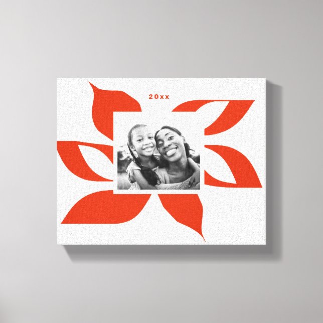 Graphic Poinsettia Holiday Leinwanddruck (Vorderseite)