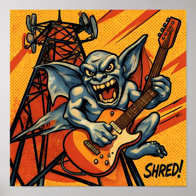 Graphic Pop Art Panel: SIGNAL SHRED! Comic Style Poster (Vorne)