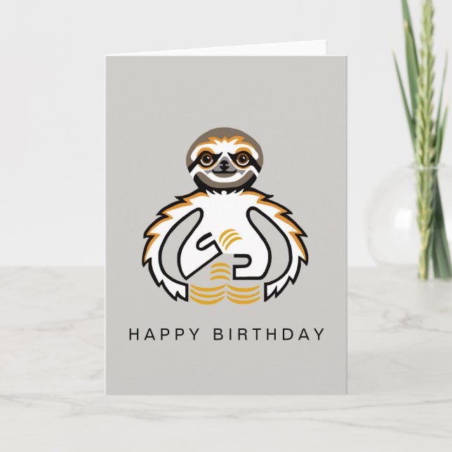 Graphic SLOTH - Wilde Tiere - Natur Karte (Vorderseite)