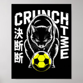 Graphic Soccer Cat - Motivational Wall Art Poster