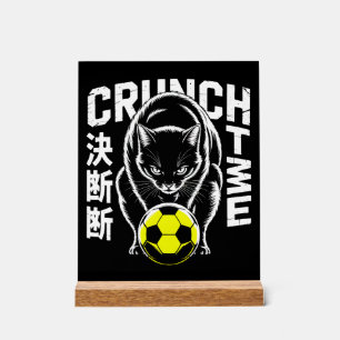 Graphic Soccer Katze - Motivierende Wandkunst Acrylschild