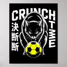 Graphic Soccer Katze - Motivierende Wandkunst