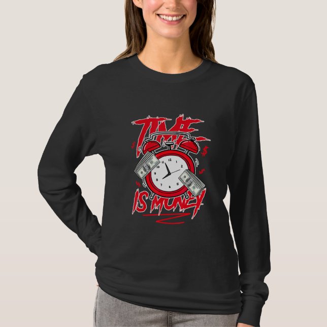 Graphic Tees Time Is Money Sneaker Match 4 Red Thu (Vorderseite)