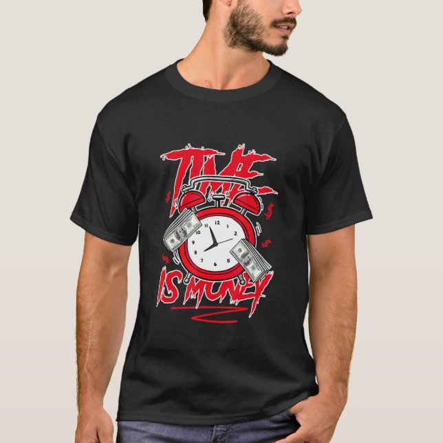 Graphic Tees Time Is Money Sneaker Match 4 Roter D (Vorderseite)