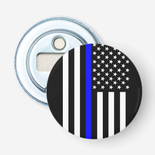 Graphic Thin Blue Line Display US-Flagge Flaschenöffner