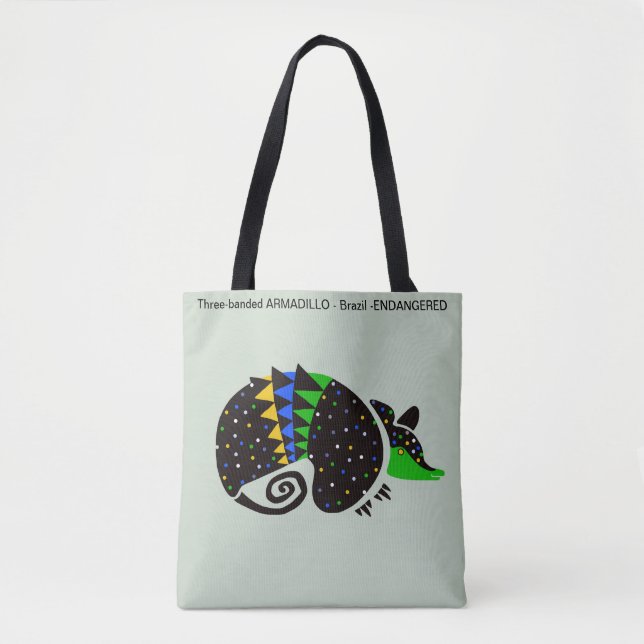 Graphic Three banded ARMADILLO - Wildlife - Nature Tasche (Vorderseite)