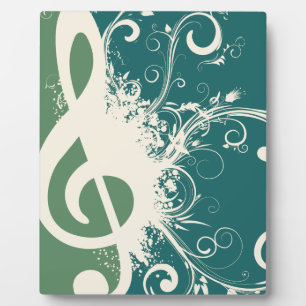 Graphic Treble Clef Fotoplatte