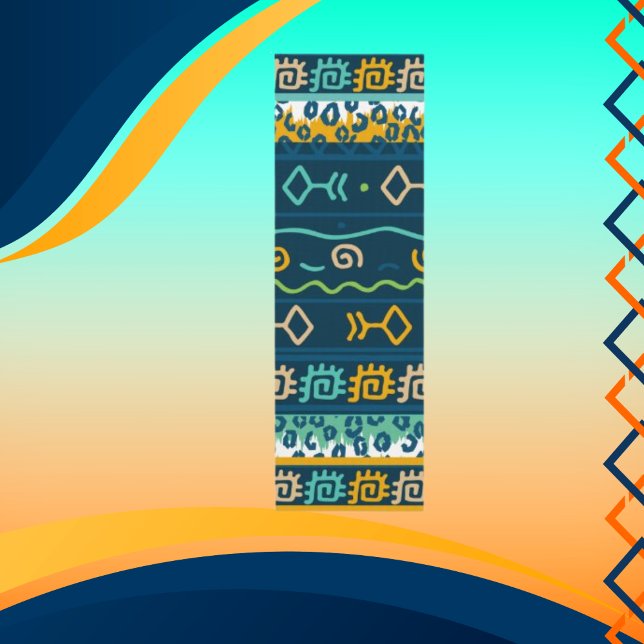 Graphics Fish with Geometrics on Dark Blue Yogamatte (Von Creator hochgeladen)