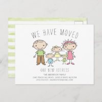 Graphique à bâtons mignons Faire-part de déplaceme