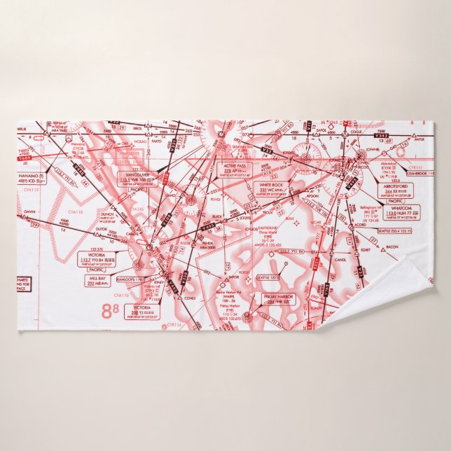 Graphique aéronautique (Serviette de bain)