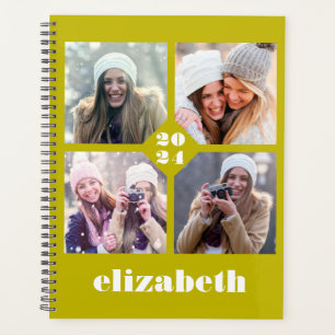 Graphique chartreuse personnalisé 2024 avec 4 phot