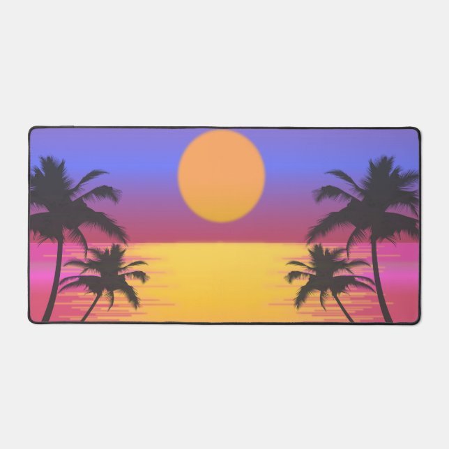 Graphique de coucher de soleil tropical (Recto)