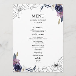 Graphique de menu plat Mariage Halloween