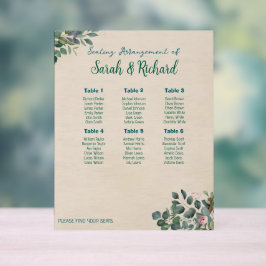 Graphique de siège Mariage floral de Sage