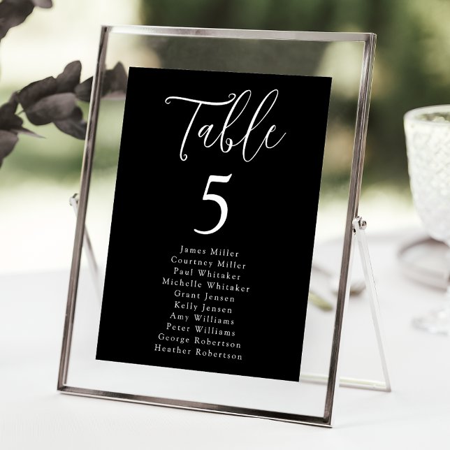 Graphique de sièges pour le numéro de table noire  (Créateur téléchargé)