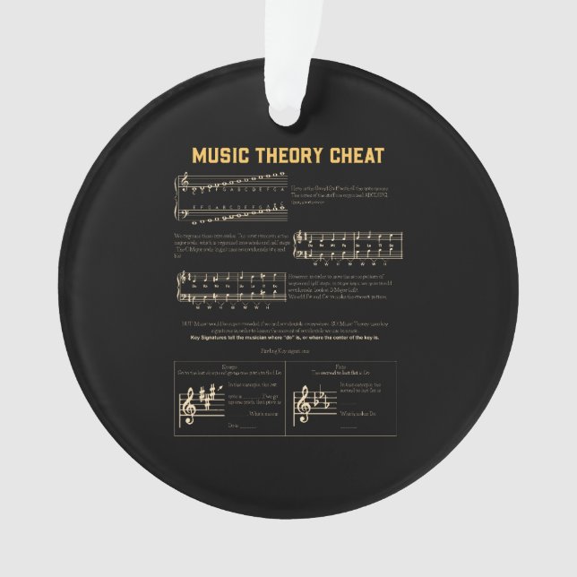 Graphique de théorie de la musique (devant)