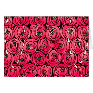 Graphique rose Art Nouveau Rennie Macintosh