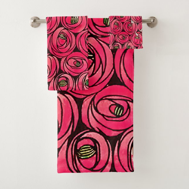 Graphique rose Art Nouveau Rennie Macintosh (En situation)