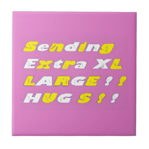 Graphiques blancs rose jaune extra-gros carreaux