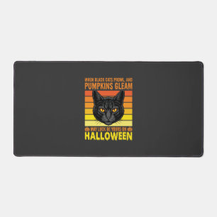 Graphisme de citrouille vintage Halloween chat noi