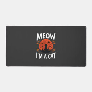 Graphisme de silhouette de chat de lune drôle d'Ha