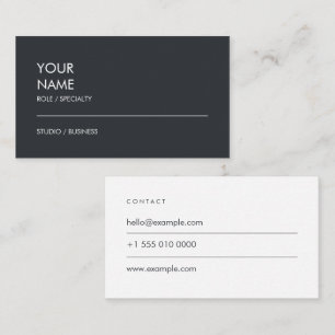 Graphit-Gitter-Minimalist-Kontakt-Geschäftskarte Visitenkarte