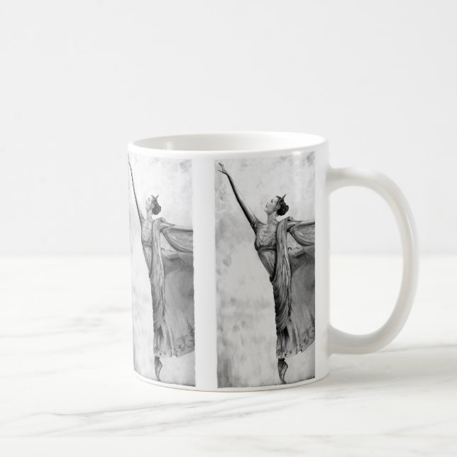 Graphitballerina-Tänzer-Ballett Kaffeetasse (Rechts)