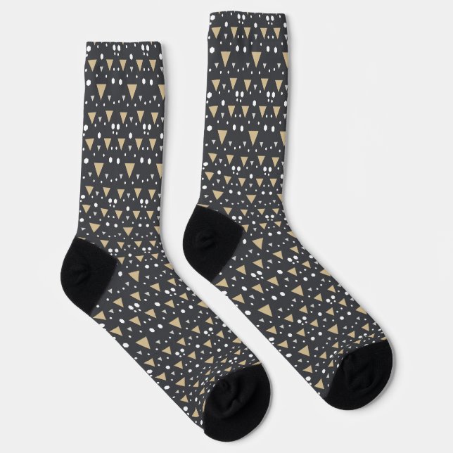 Graphite Geometry Luxe Tie Socken (Rechts)