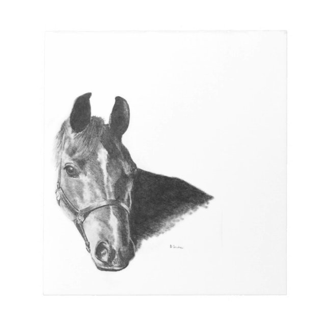 Graphite Horse Head Notizblock (Vorderseite)