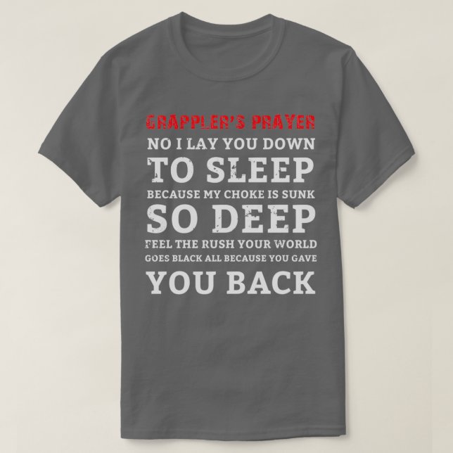 Grappler Jiu Jitsu Judo Wrestling Prayers Wrestlin T-Shirt (Design vorne)