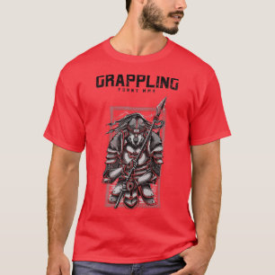 Grappling Samurai Wolf, Spear, JiuJitsu, MIXED MAR T-Shirt