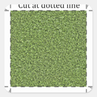 Gras 1-Zoll-Decal Quadratischer Aufkleber