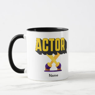 Gras brillant Actor Mug Actor Personnalisé