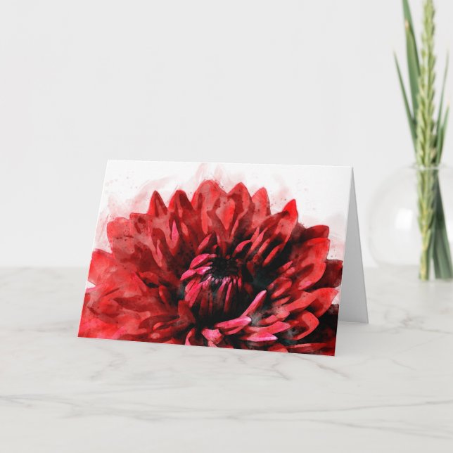 Gras Dahlia Aquarelle Crimson (Devant)