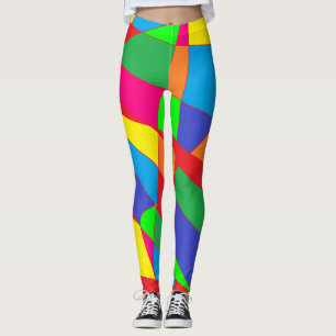 Gras en laiton design leggings de couleur chunky
