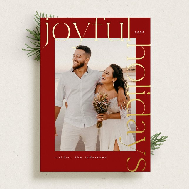 Gras et brillant moderne Gold Carte photo (Créateur téléchargé)