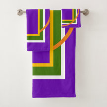 Gras Géométrique Lumineuse Violet Jaune Vert Orang