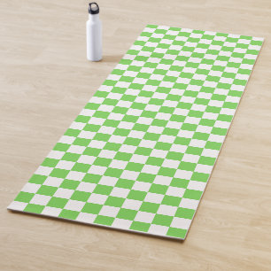Gras grün kariert  yogamatte