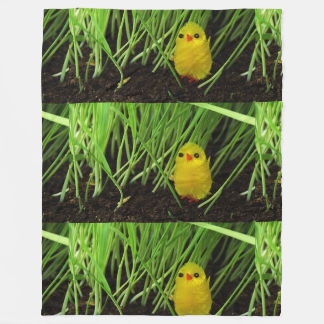 Gras-Hühnerflockenwurf Fleecedecke (Vorderseite)